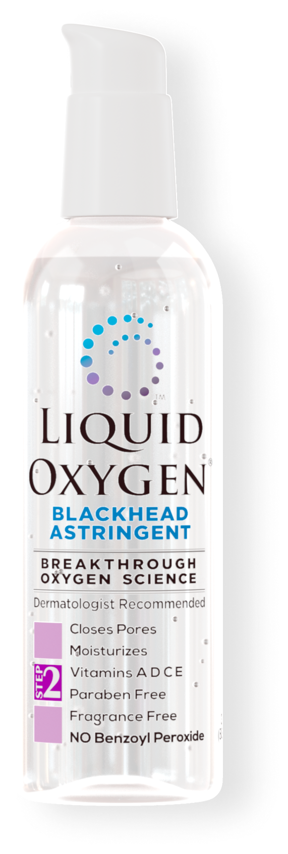 Bottle of Liquid Oxygen Blackhead Astringent